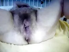 Grosse chatte poilue-vieille dans le sperme ! amateur !